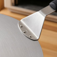 Stainless Steel Pizza Black Handle Pizza Brushed Finish