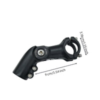 Aluminum Alloy Adjustable Handlebar Stem Four-Bolt Adjustable Cycle Stem Matte Black Hardware Lightweight for Cyclists, Mountain Bikes