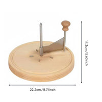 Stainless Steel Blade Girolle Cheese Cutter Wooden Base Kitchen Utensil Multipurpose for Home Cooks