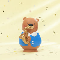 Nesting Doll Design Bear Ornament Musical Instrument Theme for Desktop