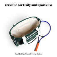 Racket Tote Bag Multi-Functional Badminton Racket Carrier Sports Tote with Racket Pocket Multifunctional Pickleball Shoulder Bag