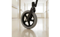 Wear-Resistant 7 Inch Wheelchair Front Wheel Easy Installation Wheelchair Replacement Front Caster Heavy Duty Solid Caster Tire Non-Slip