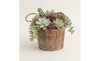 Wooden Planter Bucket Wood Plant Pot Decorative Storage Garden Decoration