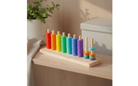70 Pieces Rainbow Stacking Rings Color Recognition Circle Stacking Toy Fine Motor Skills Rainbow Stacker for Preschoolers, Kindergarten