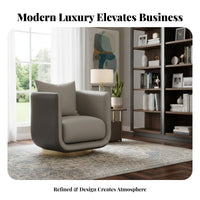 Upholstered Rotating Armchair Single Seater Rotating Tub Chair Modern and Design Ergonomic Design for Reception Area, Office