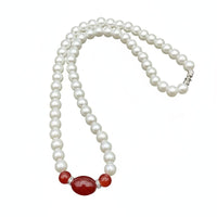 Elegant Pearl Set Matching Necklace Bracelet Graceful Accent Outfit Enhancer for Events