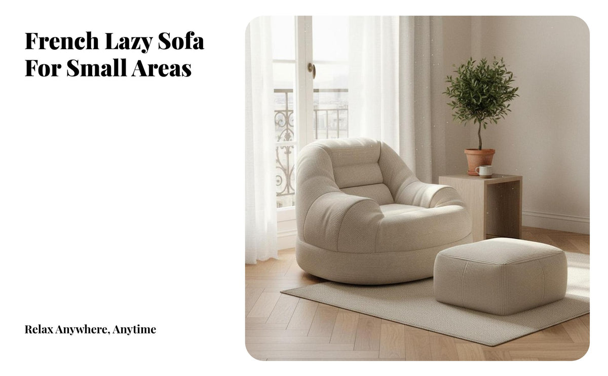 Soft Material Corduroy Lazy Sofa Fluffy-Like Comfort Armless Lazy Sofa Full-Body Support Ergonomic Floor Lounger No Assembly Required for Apartment Dwellers, Young Adults, Balcony, Bedroom, Reading Nook, Office