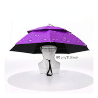 Double-Layer Umbrella Hat with Ice Sleeves Protection Umbrella Hat Compact Sunhat Lightweight for Gardeners