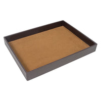Jewelry Display Tray Leatherette Jewelry Storage Tray Velvet Lined Rectangular for Vanity, Dresser