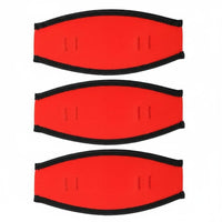 3 Pieces Curved Neoprene Eyewear Headband Stitched Snorkel Eyewear Band Black-Edged Padded Diving Strap Reusable