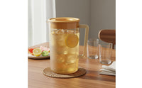 Cold Water Pitcher High Temperature Resistant Plastic Fruit Jug with Lid Fridge Door Water Jug Mess-Clean-Clean Spout for Office