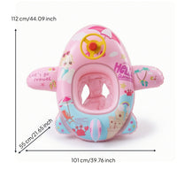Child-Friendly Airplane Inflatable Toddler Pool Raft Fun Airplane Pool Raft Playful Toy Strong Buoyancy for Toddlers
