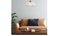 Bohemian Pendant Light Shade Artistic Design Macrame Ceiling Light Shade Crochet Lamp Cover for Bedroom, Cafe