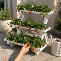 Self-Watering Vertical Garden Planter Stackable Vegetable Herb Flower Pot for Balcony Patio Indoor Outdoor