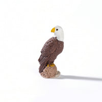 Bald Eagle Figurine Micro Bald Eagle Ornament Realistic Small for Hobbyists, Fairy Garden, Desk Decor