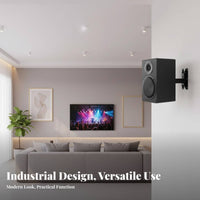 Thickened Material KTV Speaker Wall Bracket All Metal Construction Telescopic Arm Speaker Mount 360-Degree Rotation Audio Equipment Accessory for Home Theater Enthusiasts, Bar, Conference Room, Stage