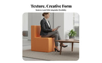 Creative Shape Geometric Block Sofa Set Modular Combination Commercial Furniture Modern Design Lounge Seating Wear-Resistant for Business Owners, Interior Designers, Design Enthusiasts, Reception Area, Waiting Room, Hotel Lobby