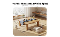 Space-Saving Wooden Tatami Desk Multi-Functional Japanese Tatami Table Solid Wood Construction Japanese Folding Floor Table Stable Structure for Apartment Dwellers, Telecommuting Workers, Small Areas, Living Room, Bedroom, Home Office
