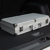 Aluminum Toolbox Portable Handle Foam Padded Instrument Case Multi-Purpose
