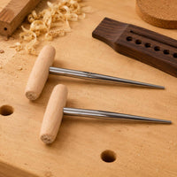 2 Pieces Guitar Bridge Pin Reaming Tool Chamfering BridgeHole Reaming Tool Metal Shaft for Luthiers
