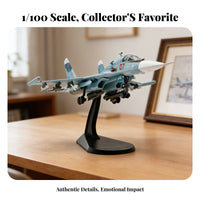 Russian Su-34 Fighter Warplane Model Detachable Landing Gear Su-34 Fighter Model Double Display Mode Plane Model for Collectors, Aviation Fans