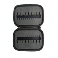 Zip-Around Fishing Lure Storage Case Compact EVA Tackle Case Rectangular Lure Storage Bag Black for Anglers, Fishermen