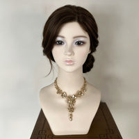 Mannequin Head with Shoulders Realistic Mannequin Head Life-Sized for Jewelers, Cosplayers, Salons, Jewelry Stores, Shop Shopfronts