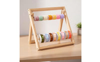 Wooden Ribbon Rack Solid Wood Construction Wooden Ribbon Organizer Multi-Functional Yarn Storage Display for DIY Enthusiasts, Crafters, Art Studio