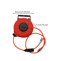 Automatic Retractable Air Hose Reel Self-Locking Hardware Mini for DIYers, Mechanics, Workshop, Garage