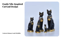 Ancient Feline Statue Great Gift Ancient Feline Statue Figurine Good Luck Charm Bastet Deity Figurine for Homeowners, Spiritual Individuals