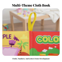 Materials Baby Cloth Book Washable Infant Crinkle Book Safe for Toddlers, Newborns, Tummy Time, Stroller, Car Seat
