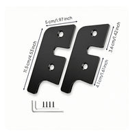 2 Pieces Sun Visor Repair Clips Aluminum Sun Visor Bracket Repair Kit Hardware Metal Black for Car Owners, Interior Maintenance