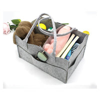 Diaper Organizer Multipurpose Textile Diaper Organizer Multi-Compartment Infant Essentials Storage Basket for Travel, Car