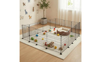 Black Iron Indoor Pet Barrier Panel Vertical Support Posts Freestanding Dog Barrier for Indoors