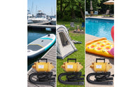 Electric Air Pump Portable Paddleboard Pump Automatic for Kayakers, Campers, Beach, Campsite