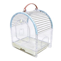 Portable Bird Cage Transparent Travel Carrier Comfortable Pet Supply for Small Birds
