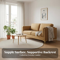 Nordic design Modern Fabric Sofa Minimalist Design Upholstered Couch Comfortable Living Room Seating Sturdy framework for Apartment Dwellers, Homeowners, Office Workers, Lounge Area