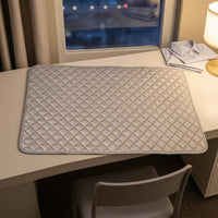 Silver-Toned Cotton Ironing Mat Foldable Quilted Ironing Pad Padded