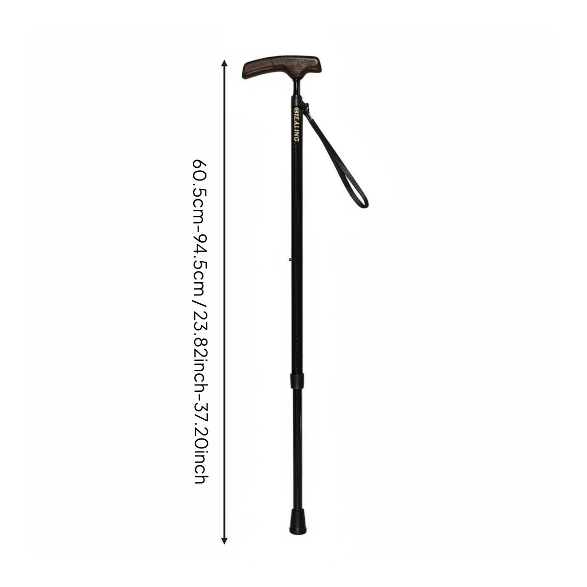 Lightweight Carbon Fiber Cane Anti-Slip Adjustable Cane Portable for Elderly, Seniors, Travel, Outdoor