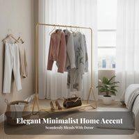 Rolling Clothes Rack with Shelf Easy to Move Wheeled Clothes Rail with Shelf On Casters Minimalist Design for Homeowners