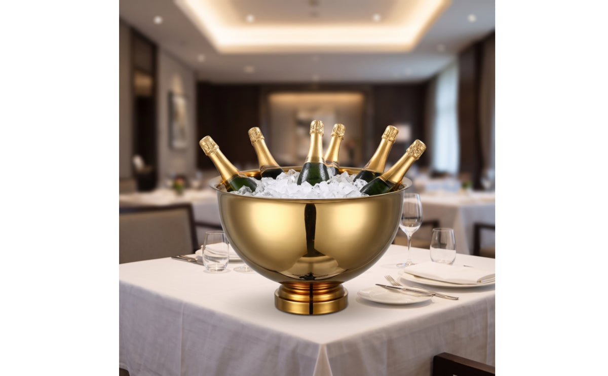 Champagne Bucket with Pedestal Rustproof Champagne Bucket Heavy Duty Beverage Tub with Base for Caterers, Wedding Reception, Parties