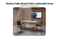 Installation Long Table Minimalist Design No-Assembly Desk Multi-Use Foldable Study Table for Home Users, Kids, Outdoor, Training Room, Bedroom