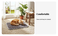Warm Rectangular soft and velvety pet mat Non-Slip soft and velvety Rectangular Mat Soft pet Bedding adaptable for Dogs, Dog Owners, Small animals, pet carriers, Kennels, Indoors, Floor