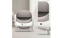 Open-Top Automatic Litter Box Electric Self-Cleaning Cat Litter Box for Cats, Indoor, Home