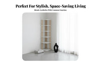 Space-Saving Multi-Tier Corner Shelf Easy Assembly 5-Tier Corner Shelf Simple Design Storage Rack Exposed Shelving for Apartment Dwellers, Homeowners, Students