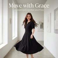 Dresses for Women UK, Stylish Design for Wedding Guests, Elegant Ladies with a Flattering Fit, Soft Viscose Summer Dress for Plus Size