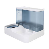 Simple to Use Automatic Feeder with Transparent Storage Bottle Compact Automatic Feeder and Water Dispenser Double-Bowl Safe for Young Dogs, Apartment