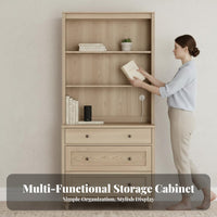 Vintage Design unrestrictedstanding Open storage unit Multi-Functional unrestrictedstanding Open Shelf Unit Multifunctional Storage Furniture Large Capacity for Book Lovers, Families, Homeowners, Study Room, Bedroom