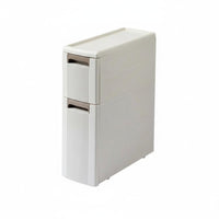 Slim Rolling Cart Space Saving Drawer Unit Installationat No Cost Easy Setup for Homeowners, Renters, Narrow Areas, Kitchen