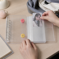 Portable M5 PVC Transparent Binder Photocard Album with Detachable Pages